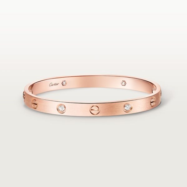 Rose Gold Ca***er Love Bracelet With Diamonds [💎FREE GIFT]