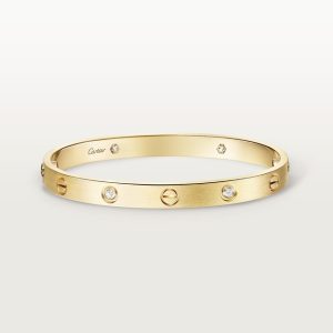 Gold Ca***er Love Bracelet With Diamonds [💎FREE GIFT]