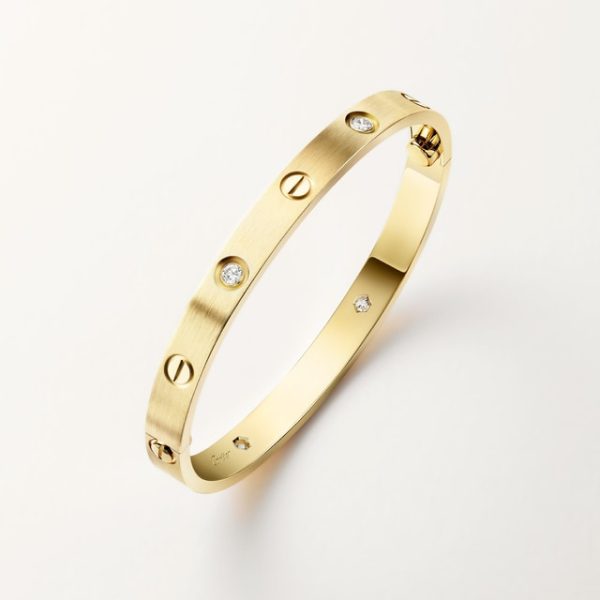 Gold Ca***er Love Bracelet With Diamonds [💎FREE GIFT] - Image 2